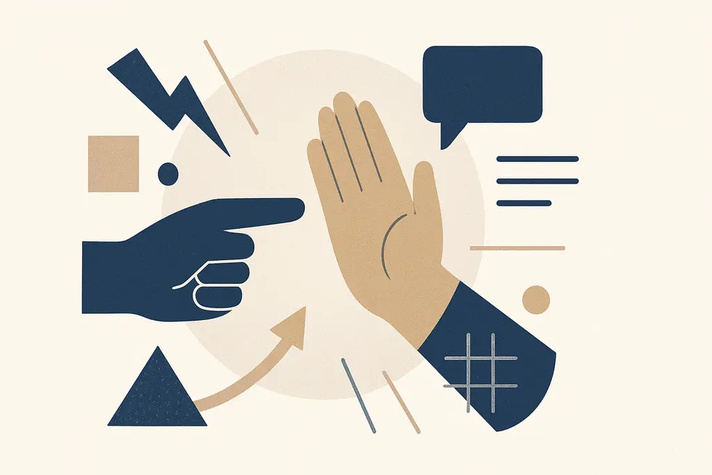 Illustration: assertive vs aggressive communication in leadership and team dynamics