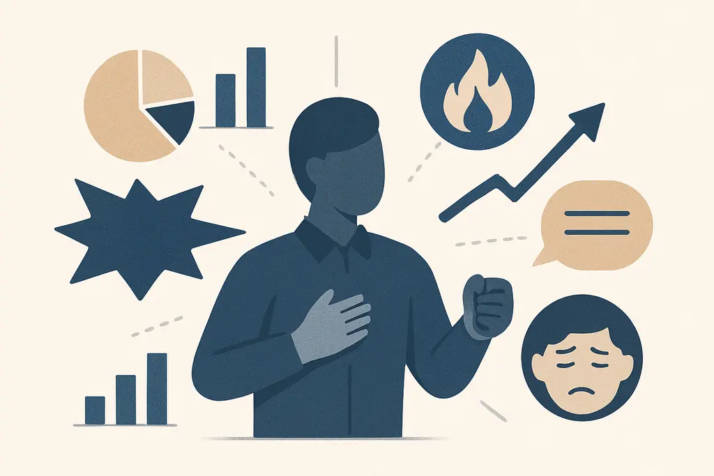 Illustration: assertive vs aggressive communication vs burnout risk