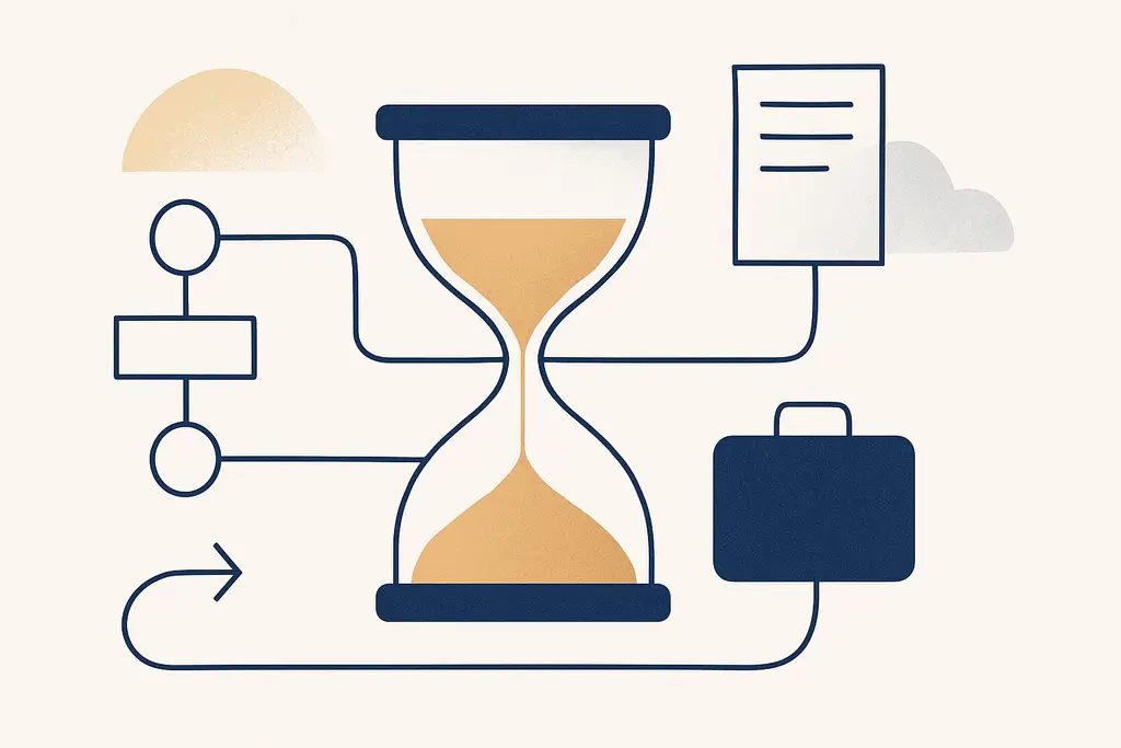 Illustration: Career change timing anxiety