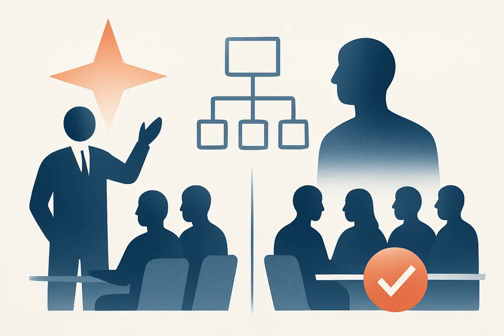 Illustration: Charisma vs Authentic Leadership