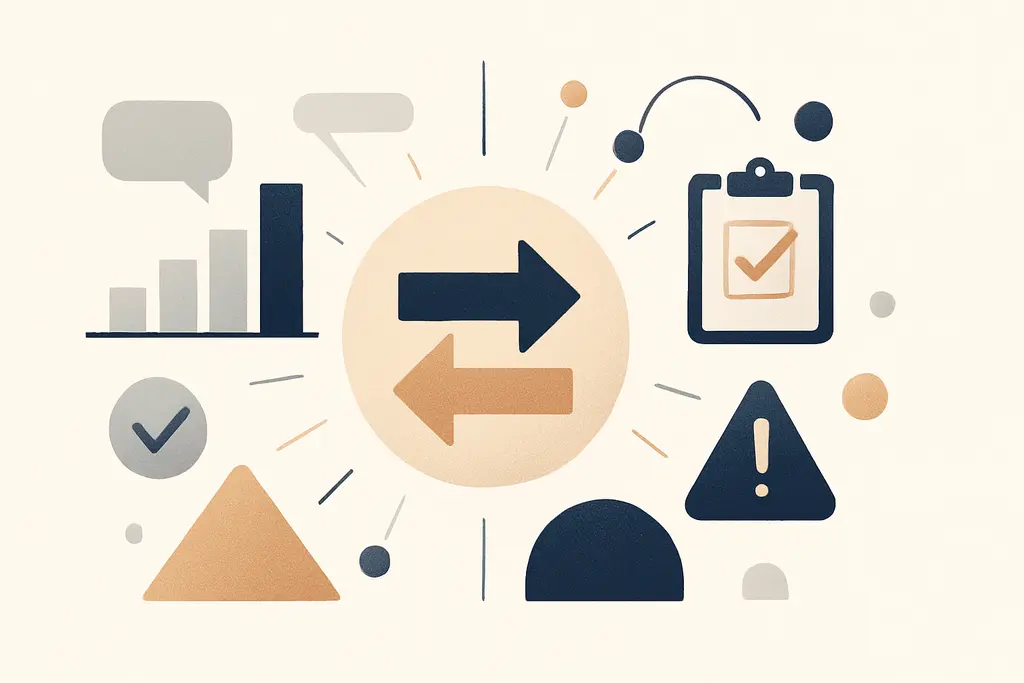 Illustration: communicating performance expectations vs performance reviews