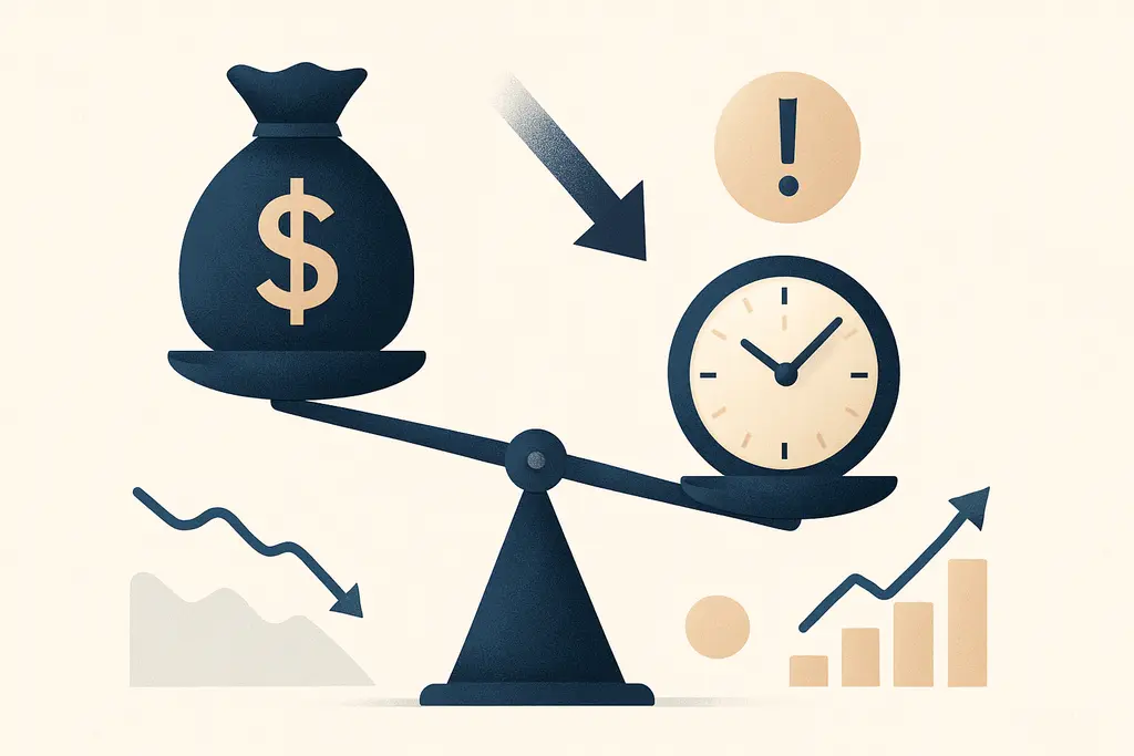 Illustration: end-of-month money stress