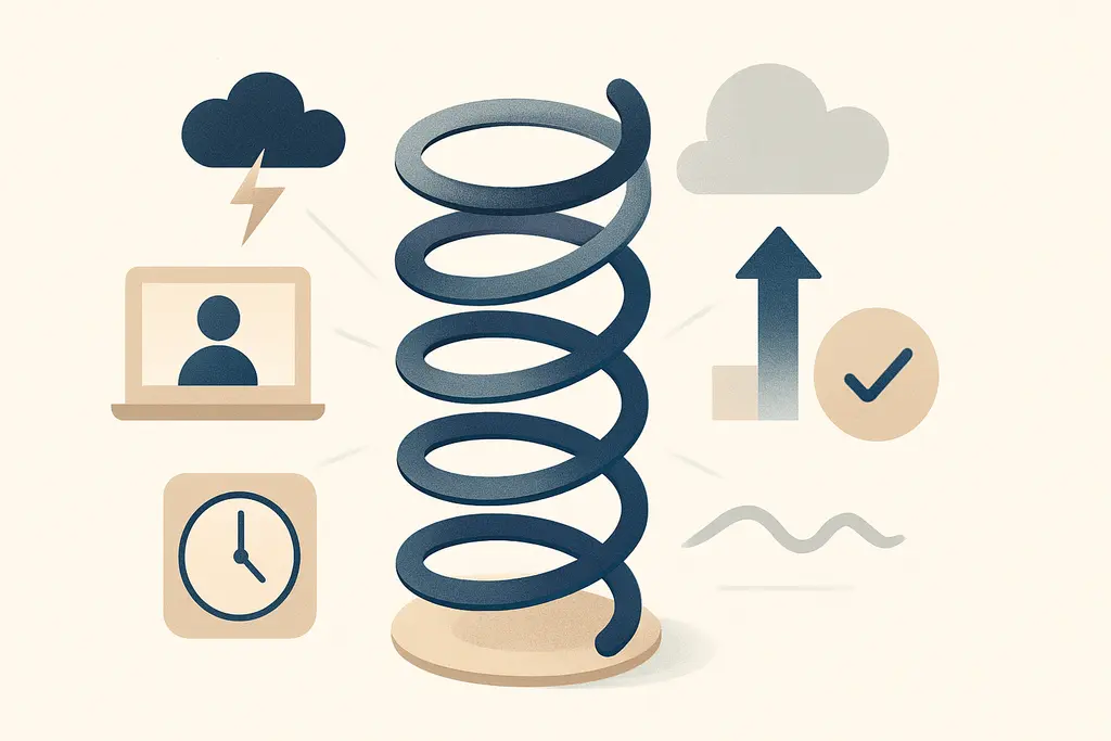 Illustration: Hidden chronic stressors in hybrid work models
