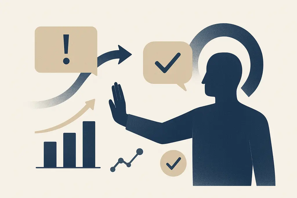 Illustration: how to deal with assertive vs aggressive communication from a co-worker