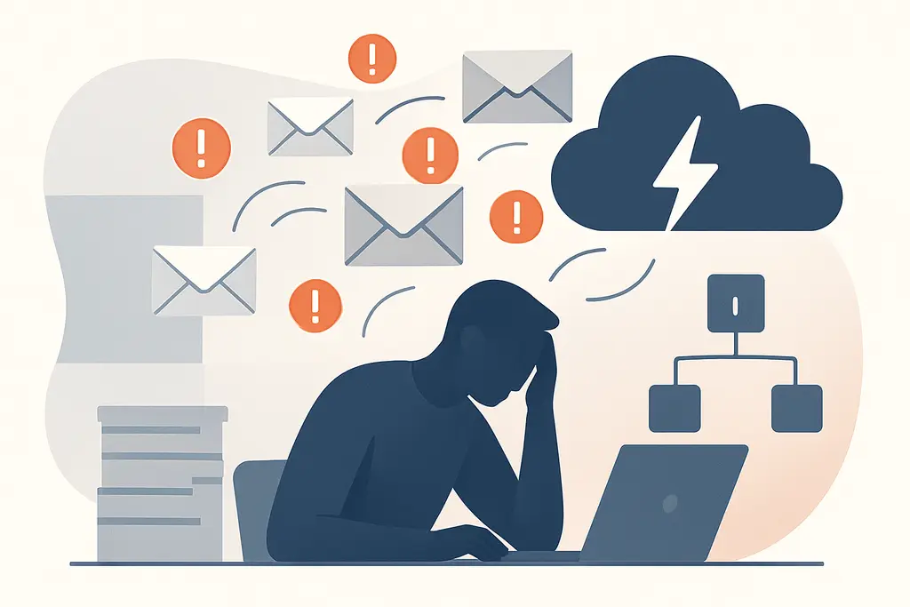 Illustration: Inbox Overload and Email Stress