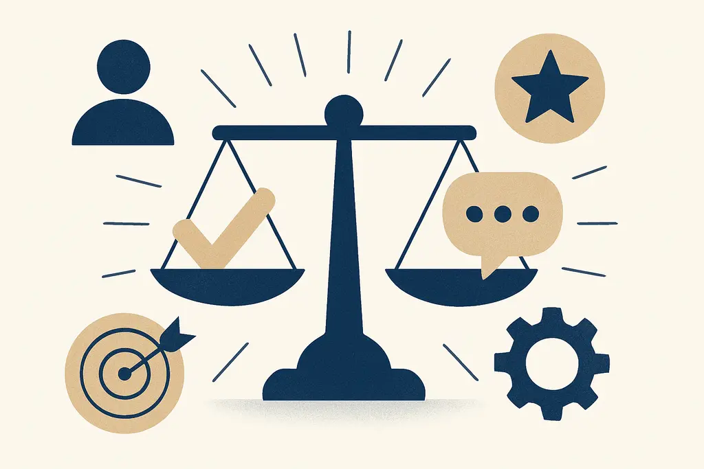 Illustration: Internal vs external validation at work