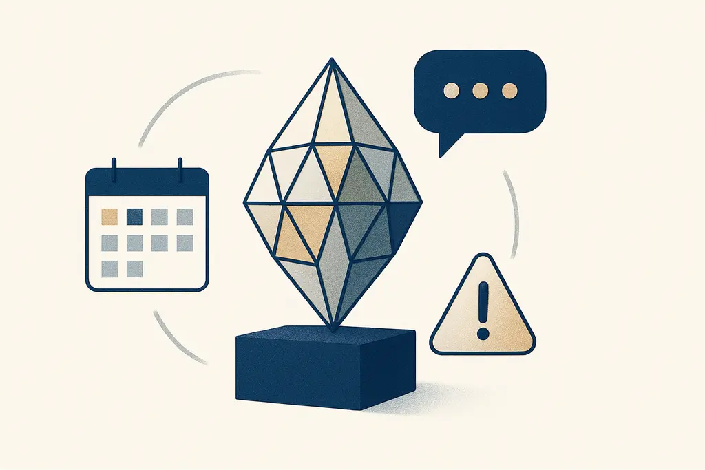 Illustration: meeting overload and communication breakdown in leadership roles