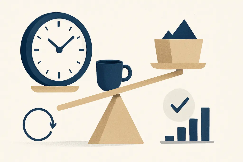 Illustration: Motivation rituals for morning work sprints