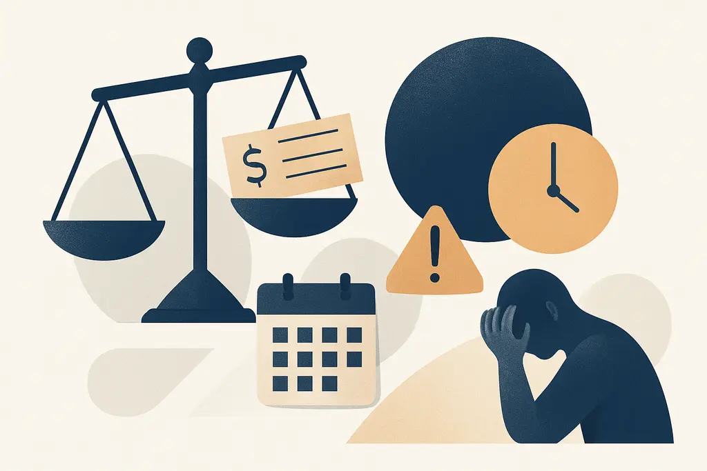 Illustration: Paycheck-to-paycheck anxiety