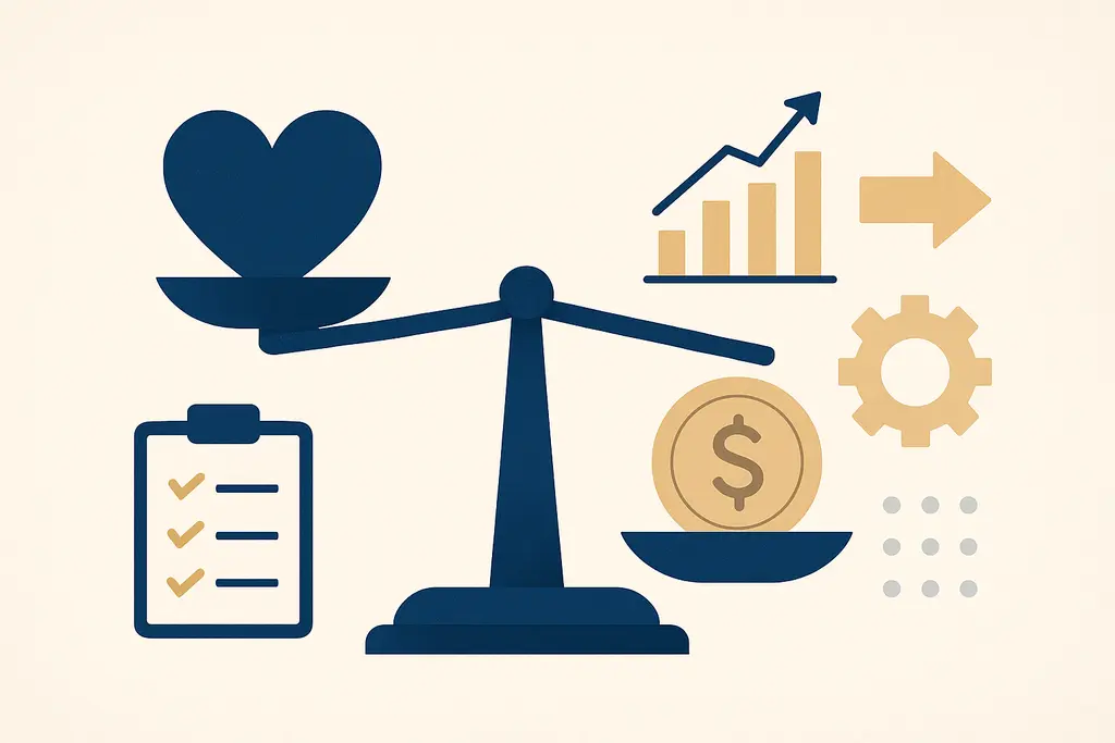 Illustration: Shifts from intrinsic to extrinsic motivation across careers