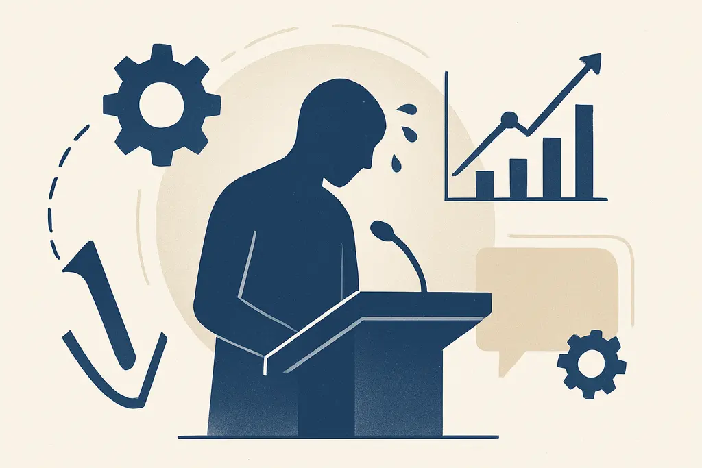 Illustration: Showcase anxiety at work