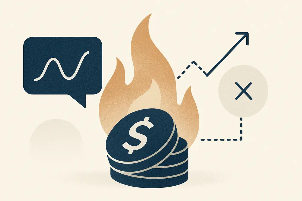 Illustration: Startup burn-rate anxiety