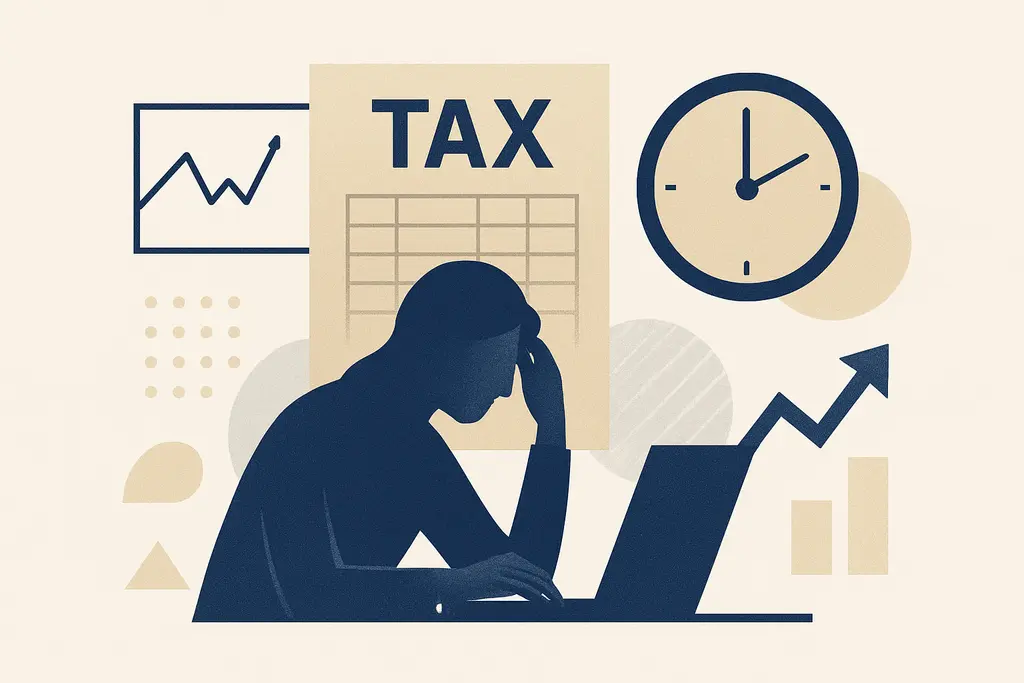 Illustration: Tax season stress for freelancers
